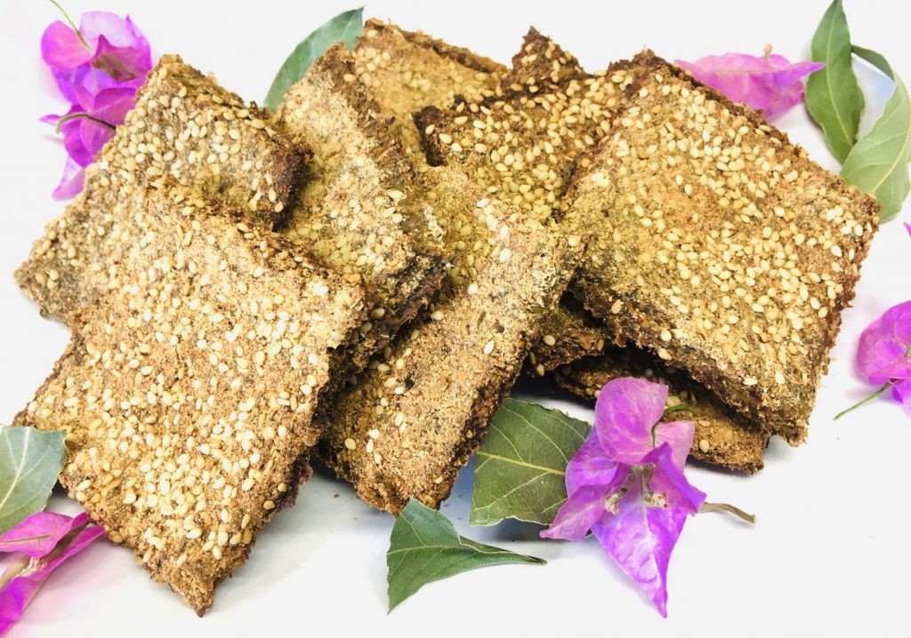 Brokkoli Leinsamen Fladenbrot Cracker