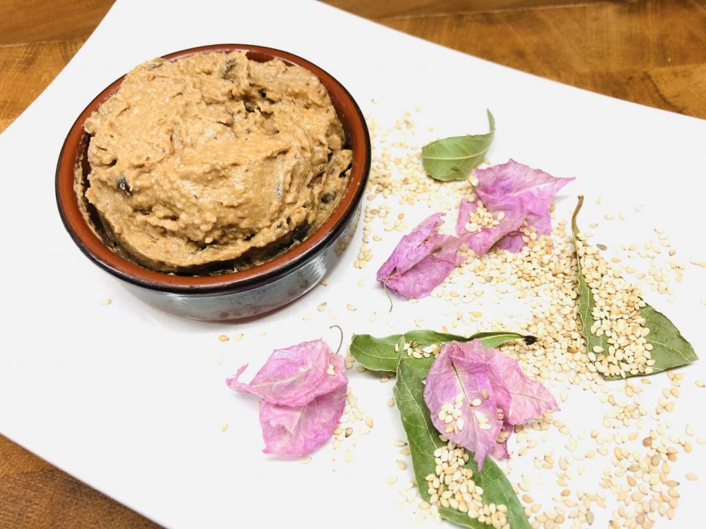 Auberginen Tahini Miso Dip
