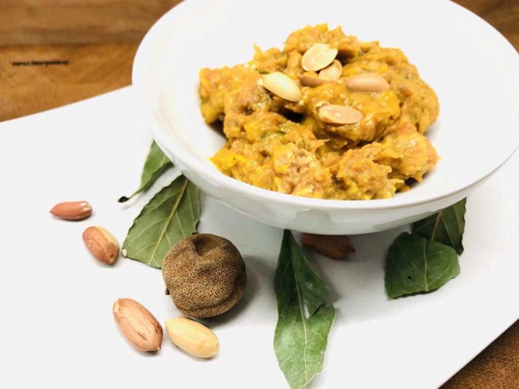 Süßkartoffel Bananen Erdnuss Eintopf