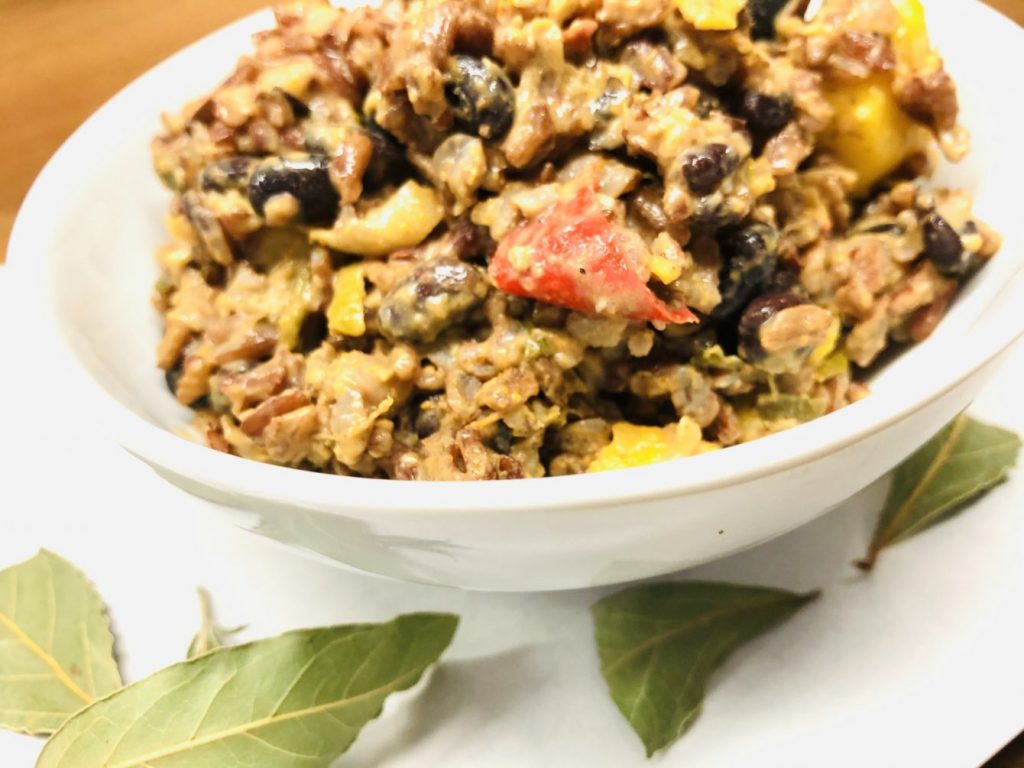 Karibischer Kokos Kidneybohnen Reis