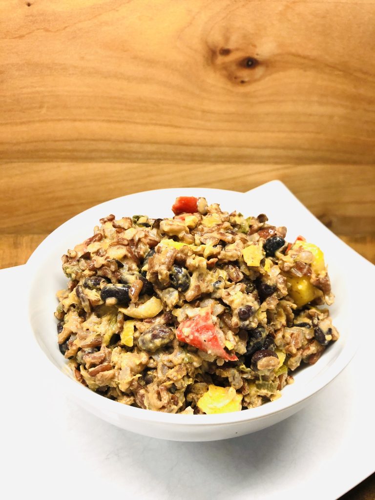 Kokos Kidneybohnen Reis mit Mango