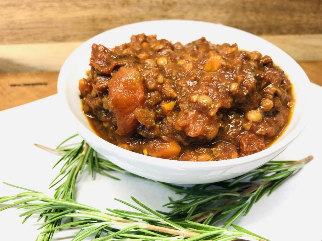 vegane Walnuss Linsen Bolognese