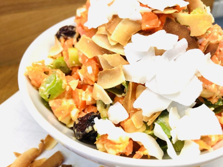 Karotten Kokos Salat mit Cranberries