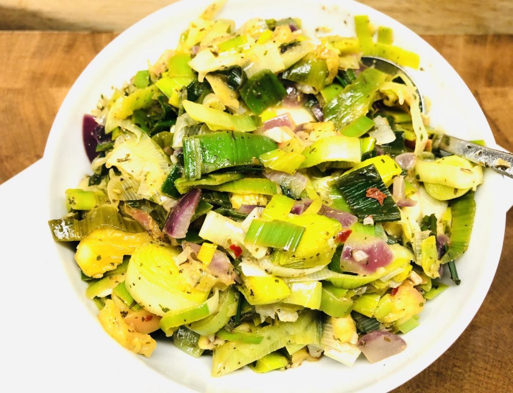 Apfel Lauch Gemüse mit Maronen