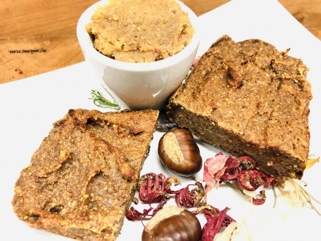 Apfel Kastanien Brot mit Creme de Marron