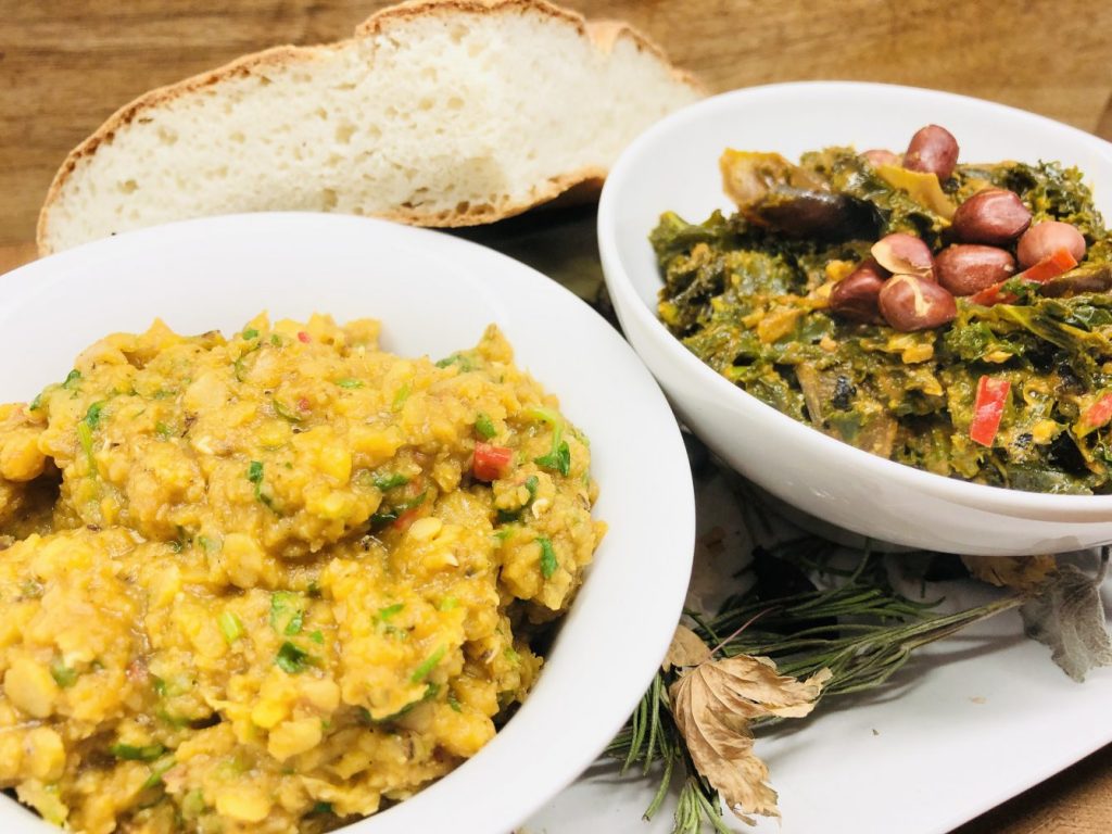 Äthiopische Linsen mit Erdnuss Grünkohl