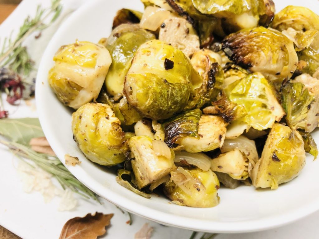 Gerösteter Rosenkohl mit Honig-Senf-Marinade