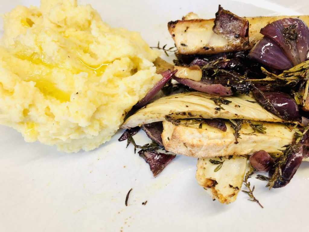 Fenchelgemüse mit Skordalia
