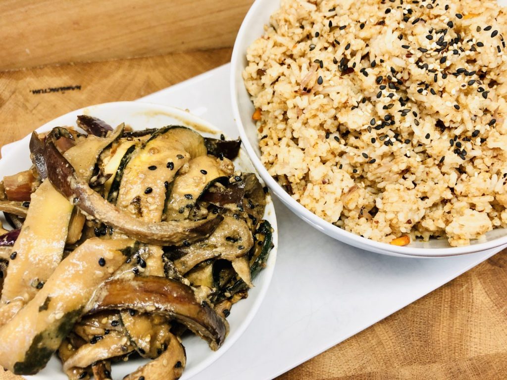 Miso Auberginen mit Sesam