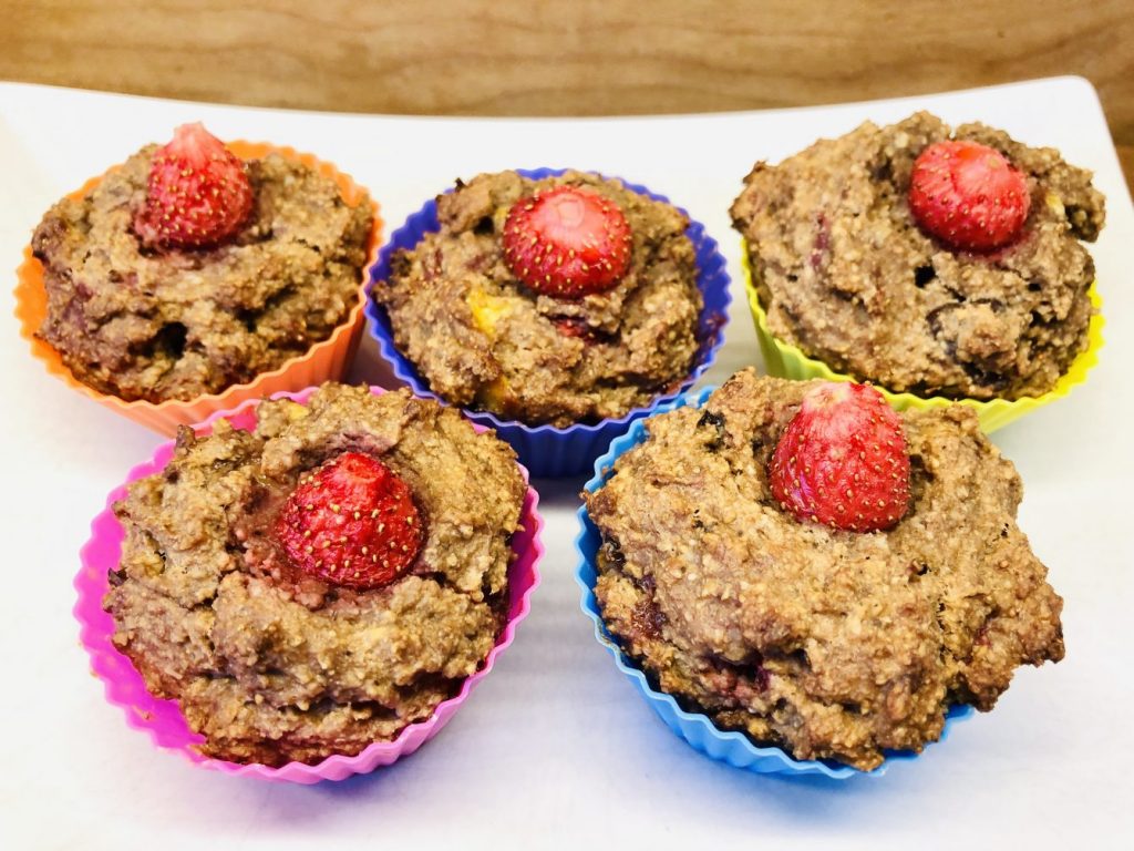 Bananen Erdbeer Muffins