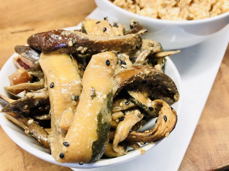 Miso Auberginen mit Sesam