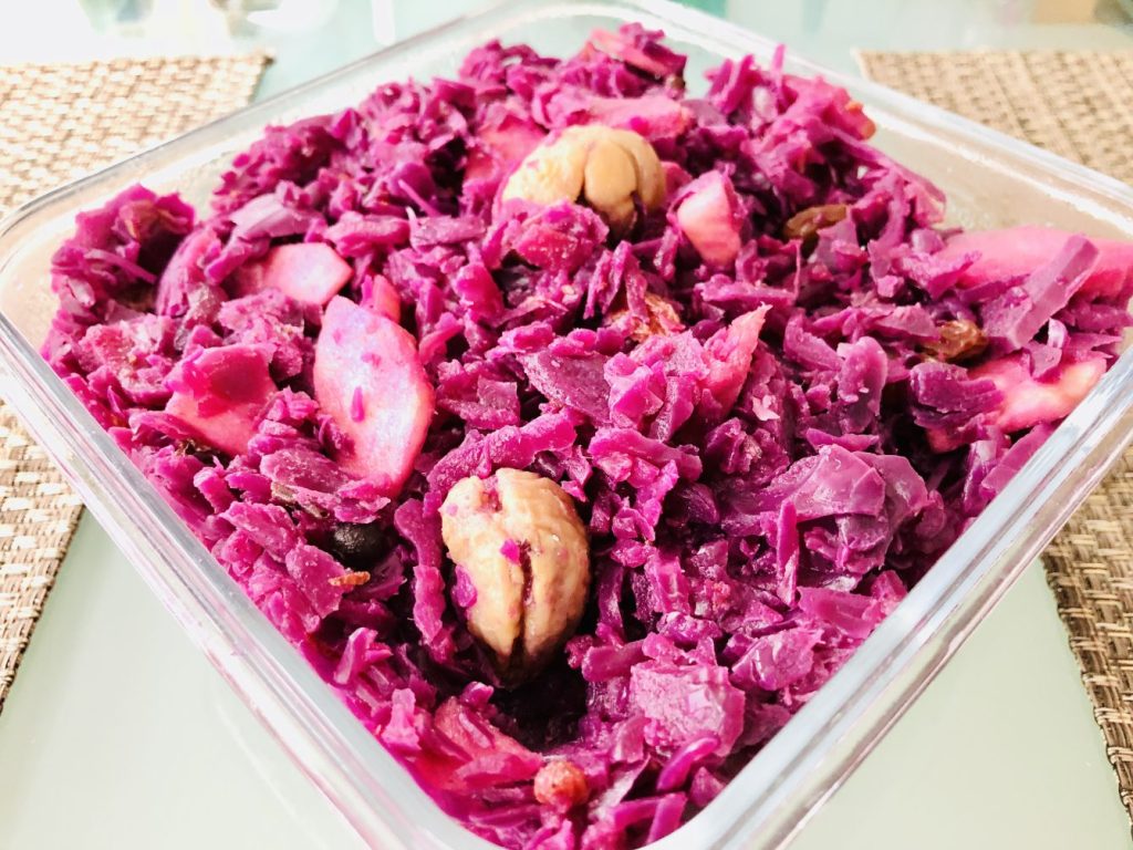Apfel Rotkohl mit Maronen
