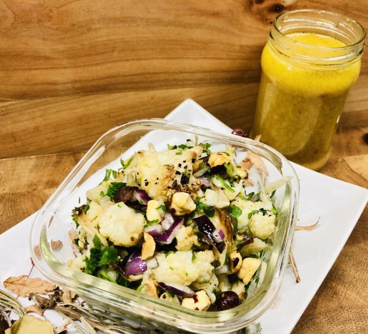 Blumenkohl Salat mit Blutorangen Vinaigrette