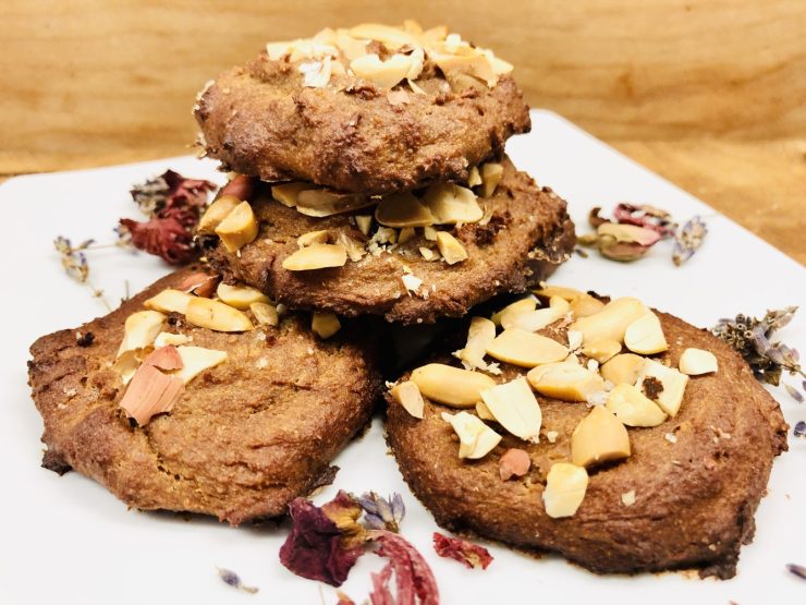 Bananen Erdnuss Cookies