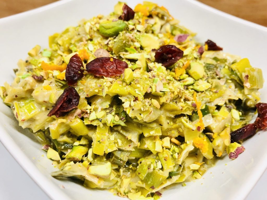 Lauch-Cranberry Salsa mit Pistazien
