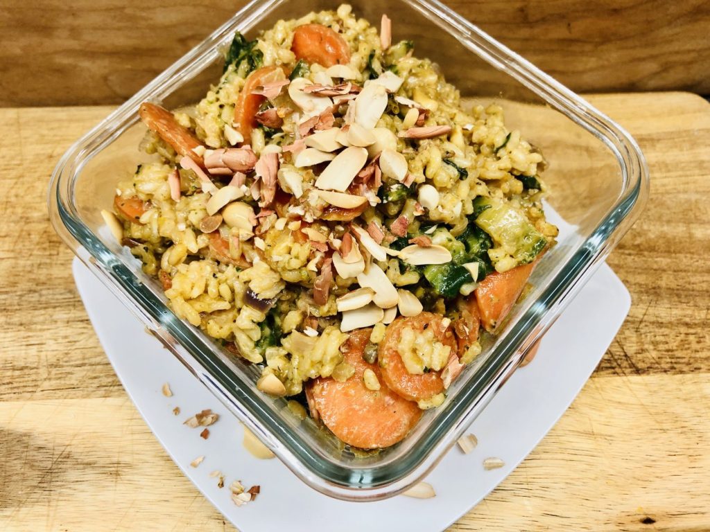 Karotten Erdnuss Risotto 