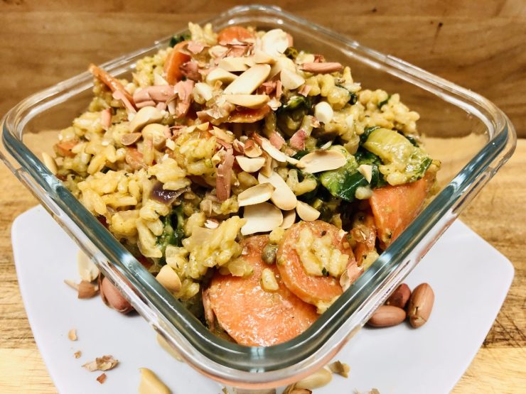 Karotten Erdnuss Risotto