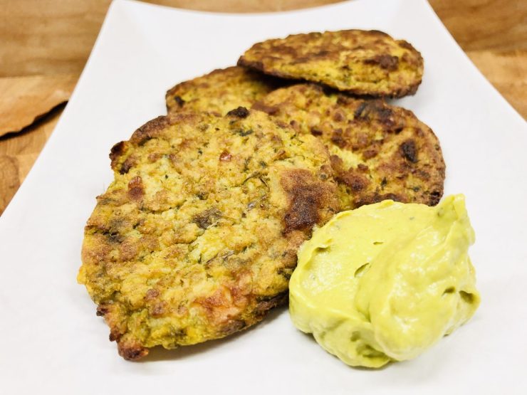 Kartoffeln Bärlauch Puffer mit Senf Sauce