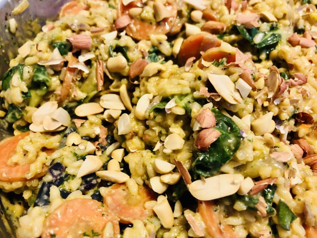 Karotten Erdnuss Risotto