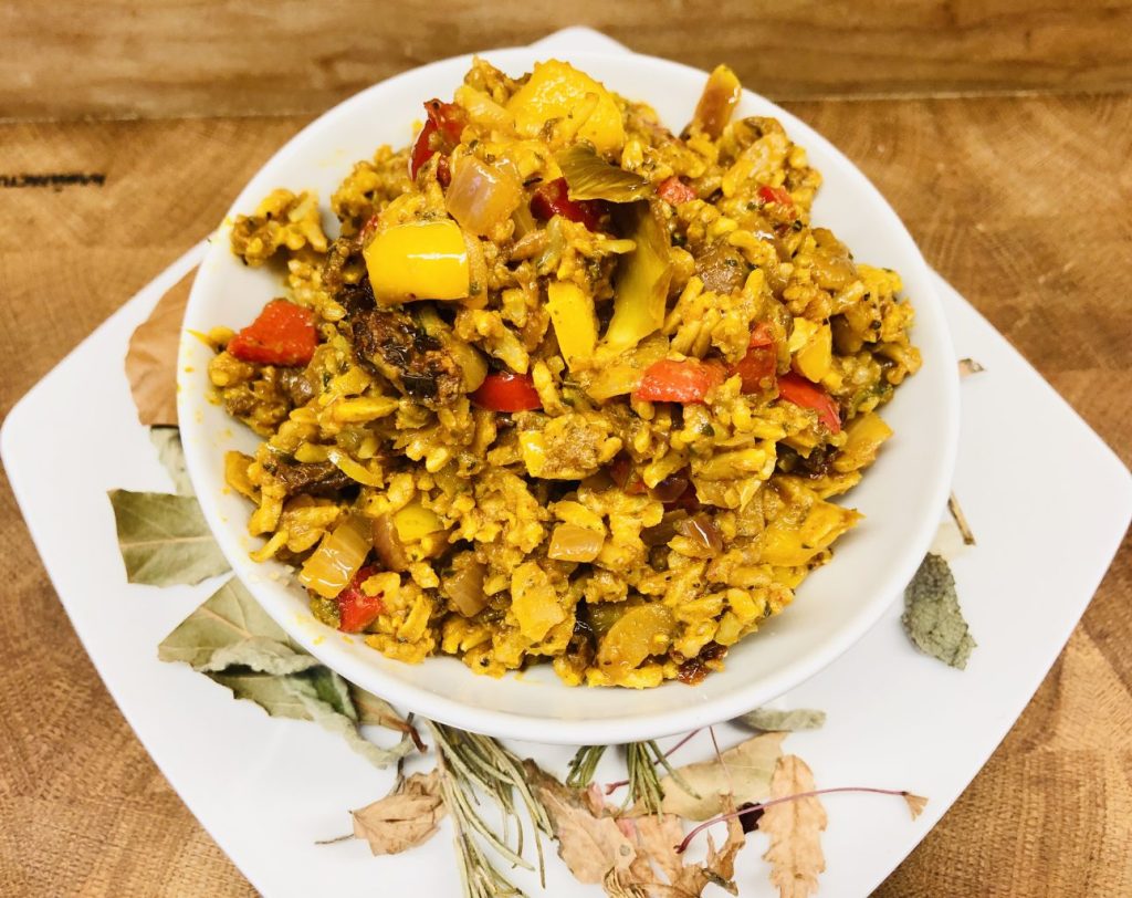 Mexikanischer Pinto Bohnen Reis