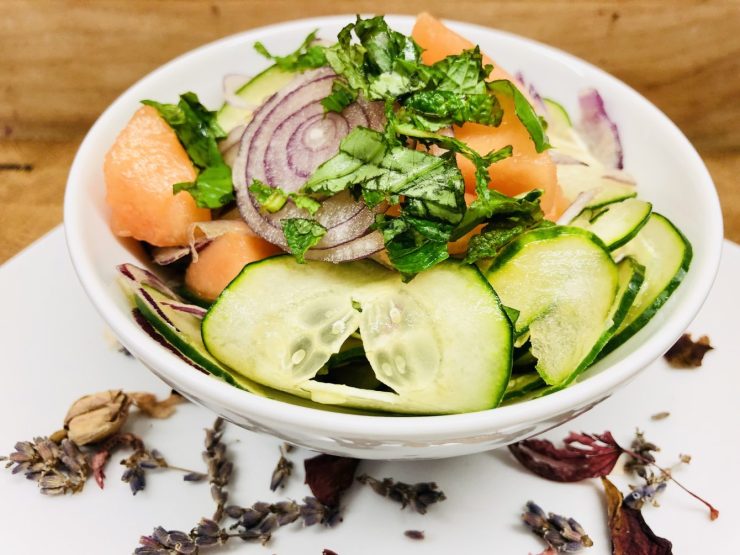 Gurkensalat mit Melone