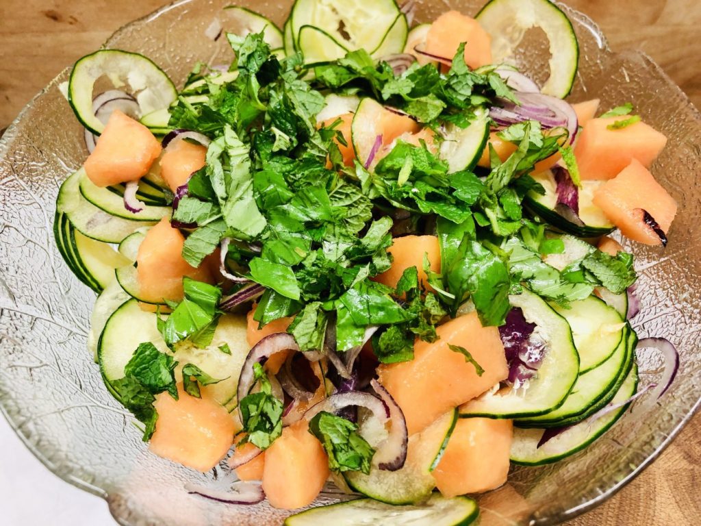 Gurkensalat mit Melone