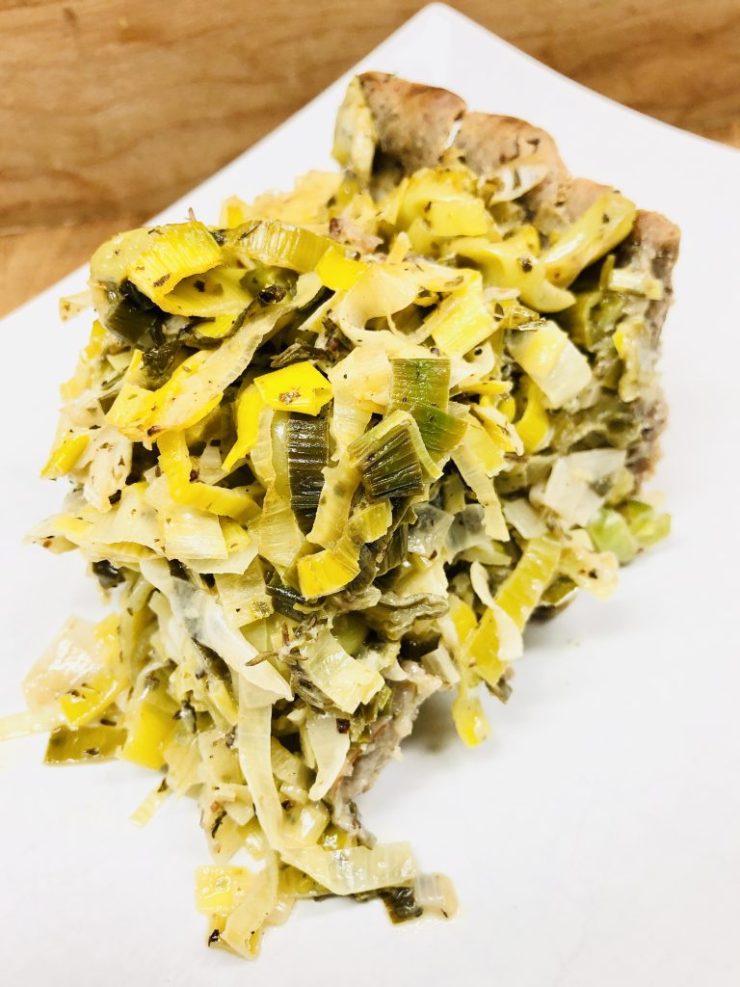 Lauch Tarte mit gerösteten Trauben