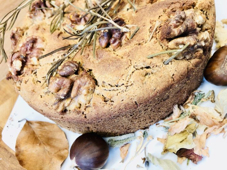 Kastanienbrot mit Walnüssen und Maronen