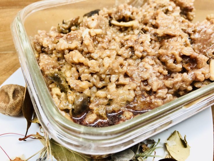 Pilz Risotto mit Miso und Tahini