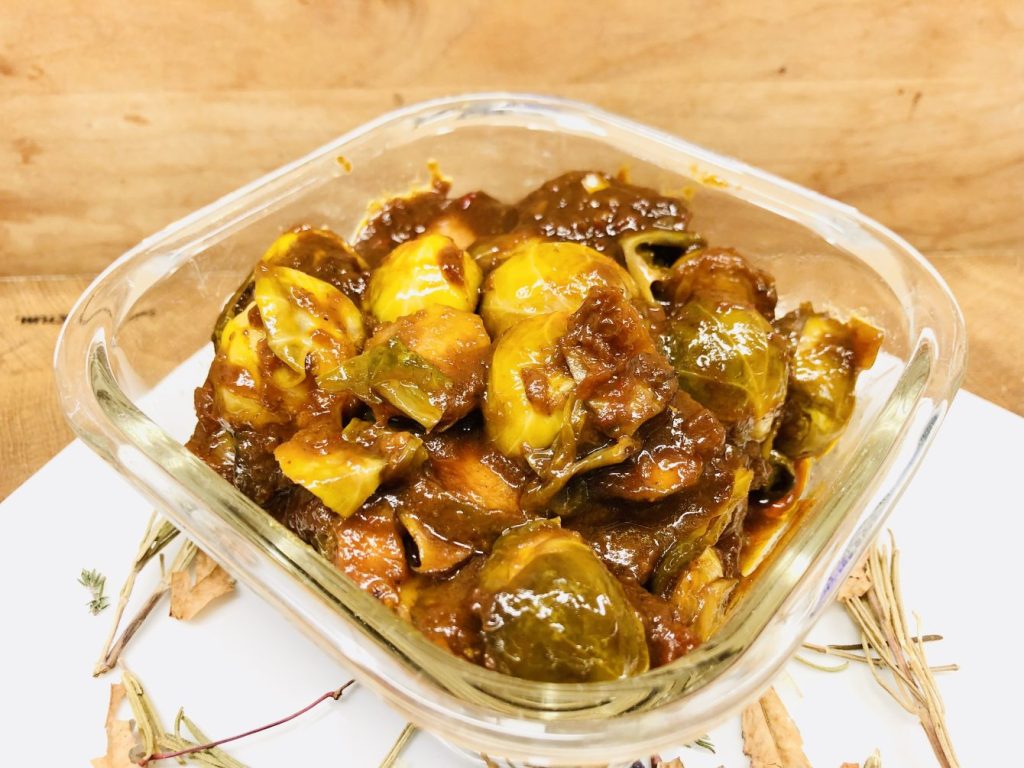 Gerösteter Rosenkohl mit Balsamico und BBQ Sauce