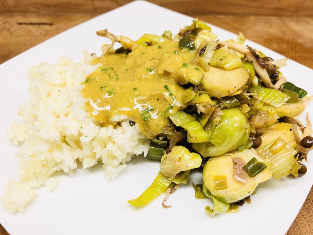 Rosenkohl mit Dijon Senf Sauce 