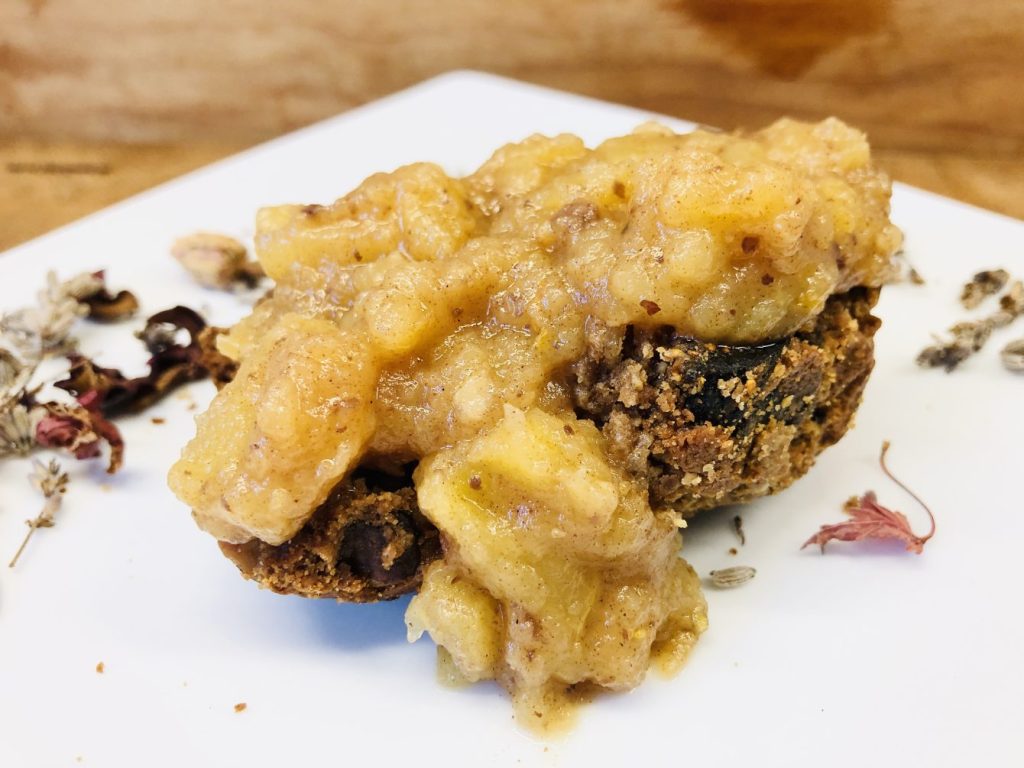Tahini Feigen Brot mit Apfelmus