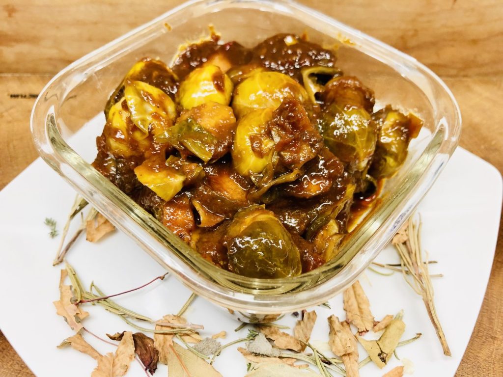 Gerösteter Rosenkohl mit BBQ Sauce 