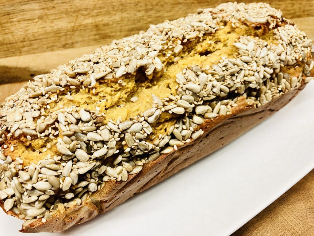 Kichererbsen Bier Brot mit Aqua Faba