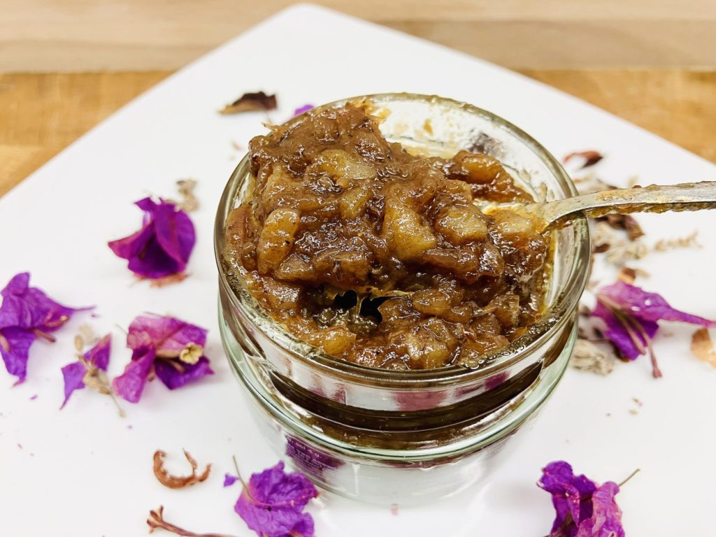 Geröstete Knoblauch Zwiebel Marmelade