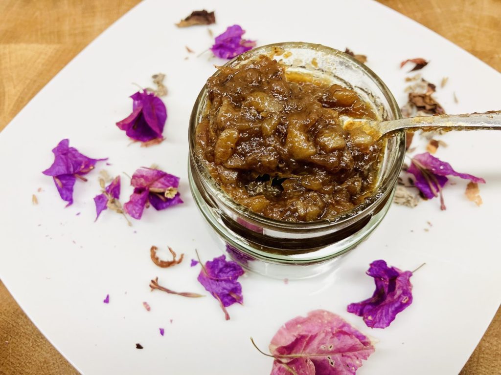 Geröstete Knoblauch Marmelade mit Balsamico Zwiebeln