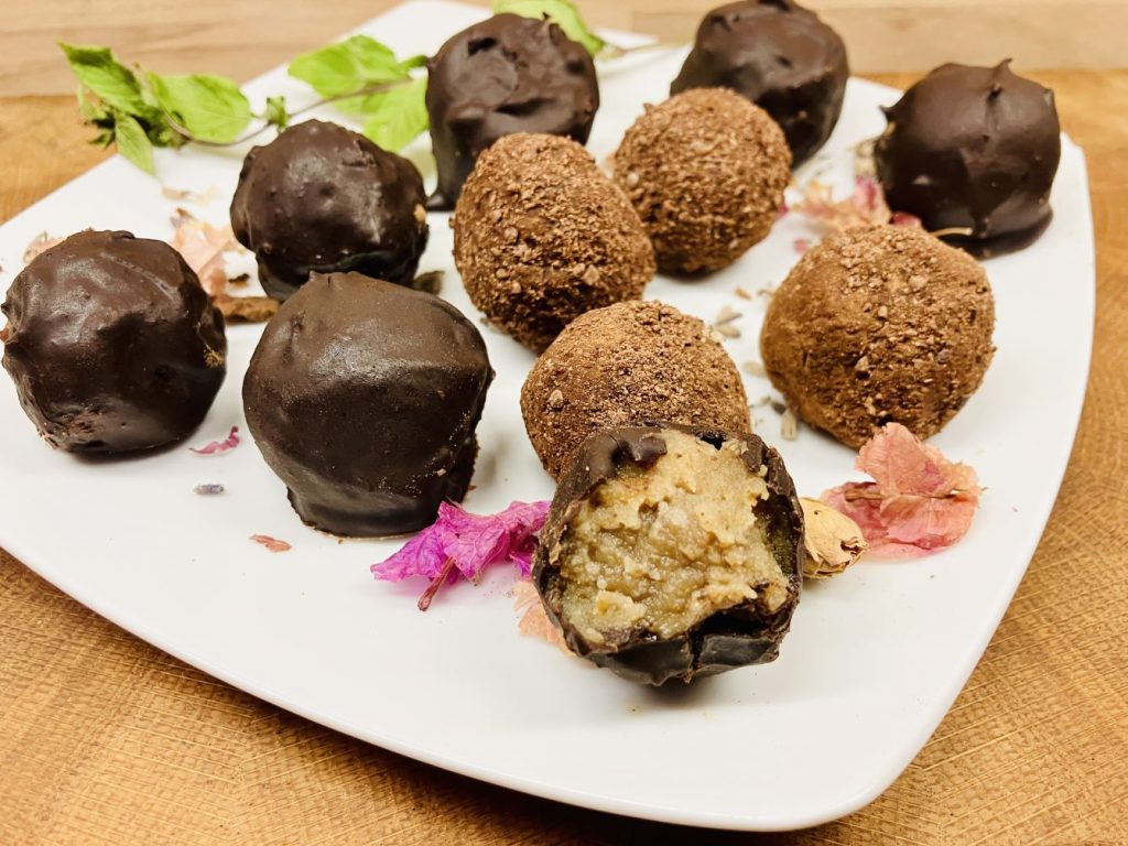 Gefüllte Schoko Maronen Trüffel mit Kastaniencreme