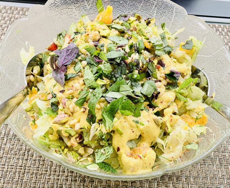 Fenchel-Orangen-Salat mit Pistazien und cremigem Zitrus-Dressing