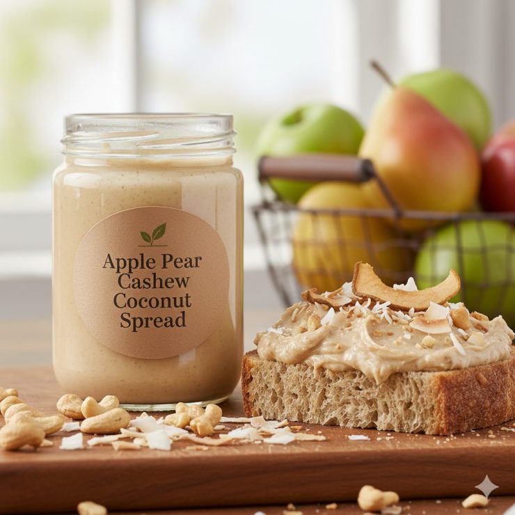 Birnen-Apfel Kokos Cashew Aufstrich