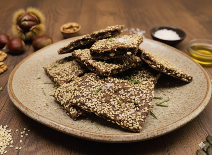 Buchweizen-Kastanien-Walnuss-Cracker