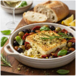 🇩🇪 Gebackener Feta mit Oliven und sonnengetrockneten Tomaten 🧀🍅 --- 🇬🇧 Baked Feta with Olives & Sun-Dried Tomatoes