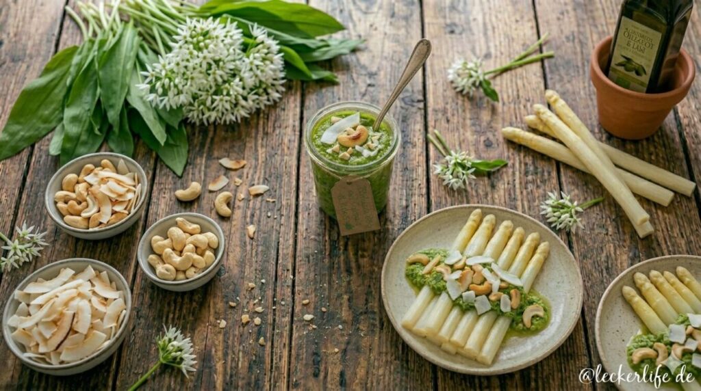 Cremiges Bärlauch-Pesto mit Cashews & Kokos