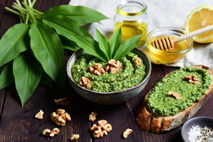 Bärlauch-Pesto mit Honig und Walnüssen