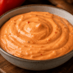 Sauce Andalouse: Paprika Mayonnaise mit gerösteter Paprika und Chili
