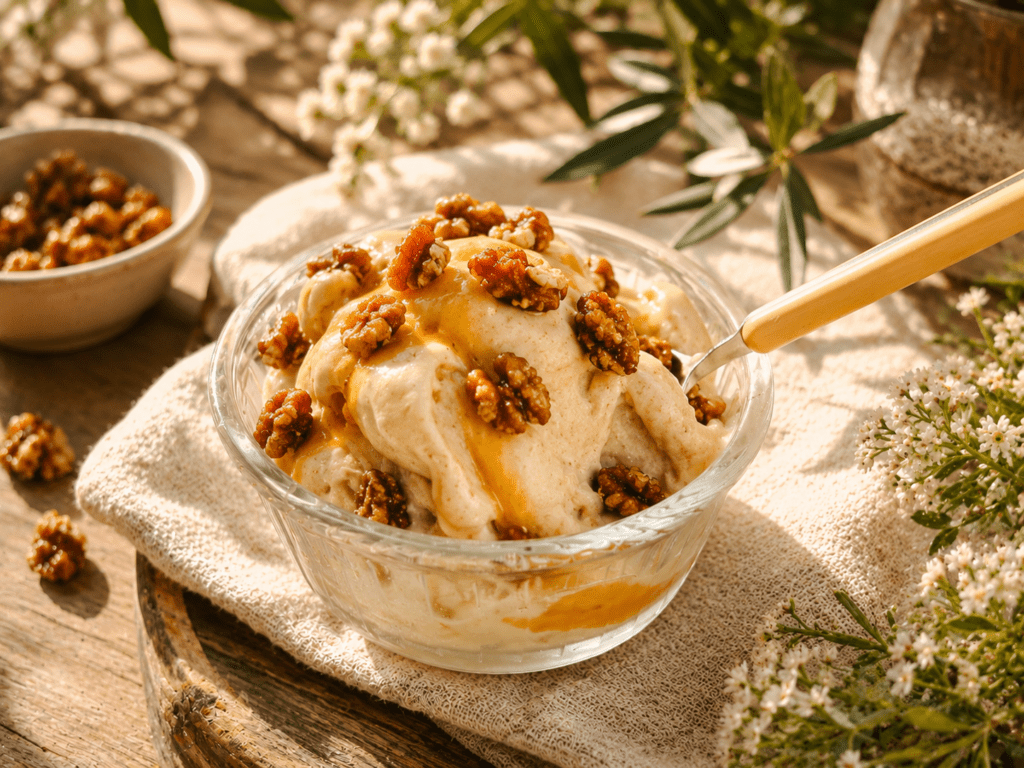 Salted Caramel Nice Cream – Das cremigste Bananeneis mit mit natürlichem Salz-Karamell-Aroma